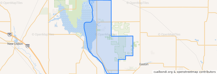 Mapa de ubicacion de Town of Quincy.