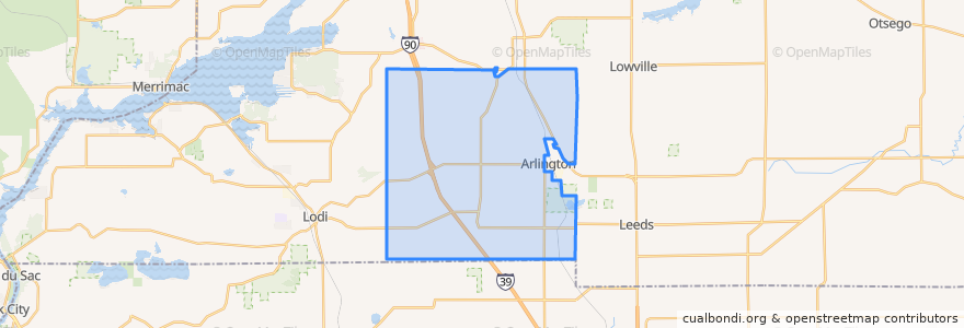 Mapa de ubicacion de Town of Arlington.