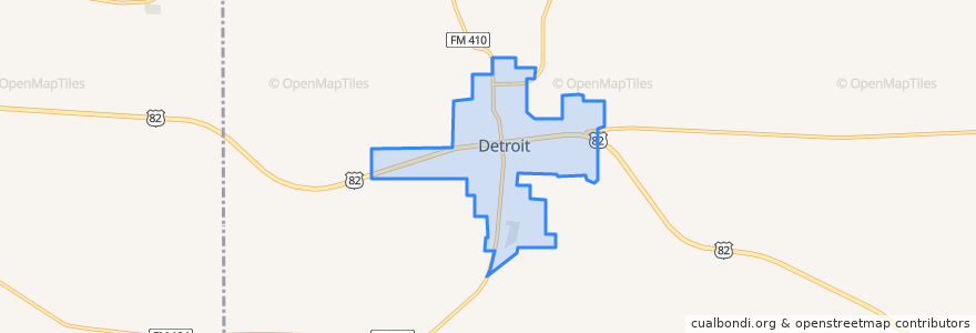 Mapa de ubicacion de Detroit.