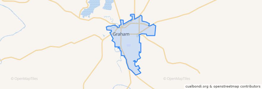 Mapa de ubicacion de Graham.