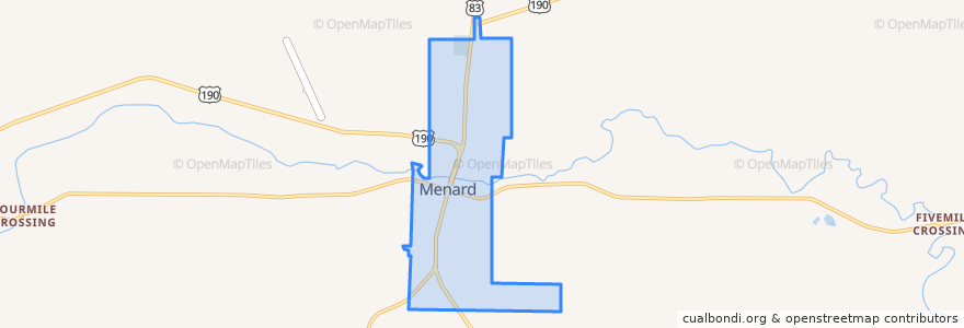 Mapa de ubicacion de Menard.