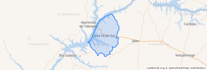 Mapa de ubicacion de Região Imediata de Santa Fé do Sul.