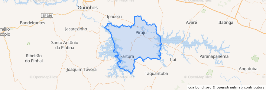 Mapa de ubicacion de Região Imediata de Piraju.