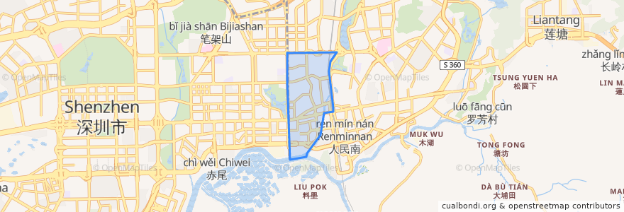 Mapa de ubicacion de Guiyuan Sub-district.