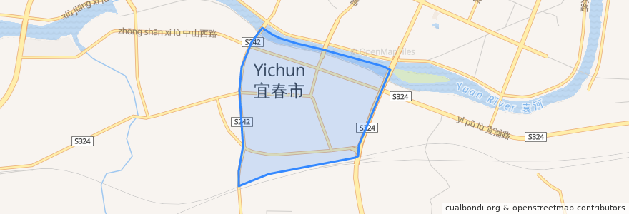 Mapa de ubicacion de 灵泉街道.