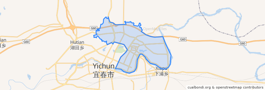 Mapa de ubicacion de 官园街道.