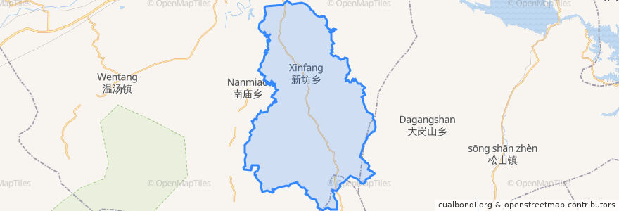 Mapa de ubicacion de Xinfang.