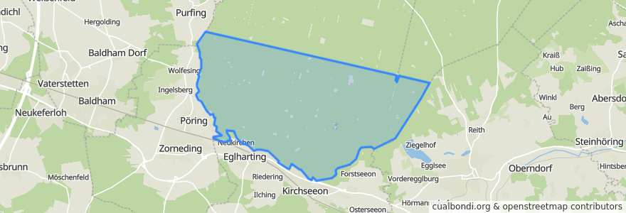 Mapa de ubicacion de Eglhartinger Forst.