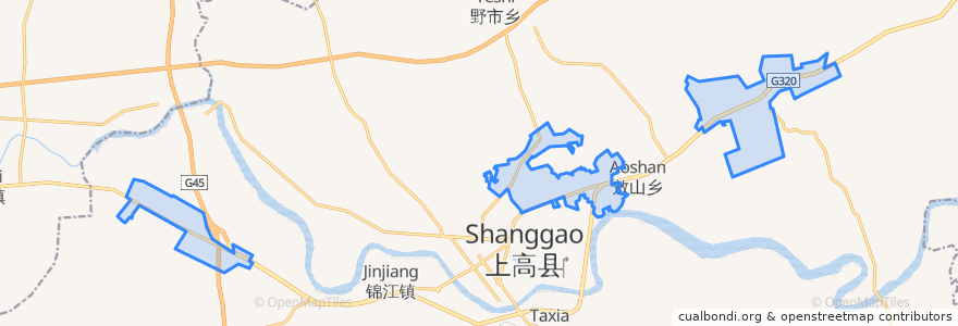 Mapa de ubicacion de 上高县工业园区.