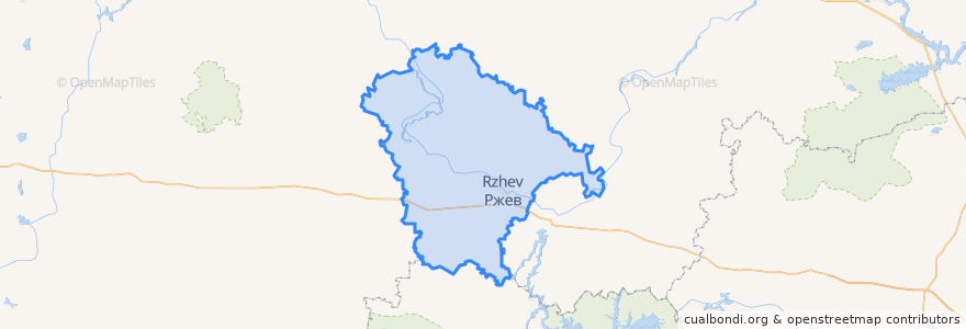 Mapa de ubicacion de Rzhevsky District.