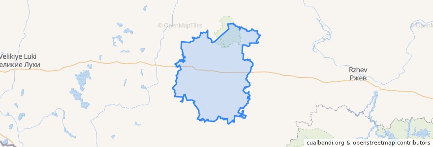 Mapa de ubicacion de Нелидовский городской округ.