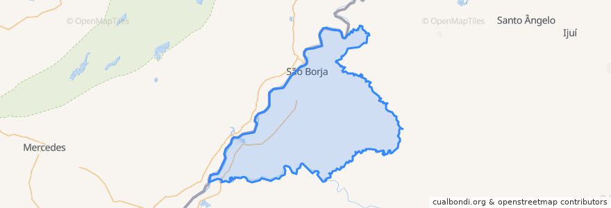 Mapa de ubicacion de Região Geográfica Imediata de São Borja.