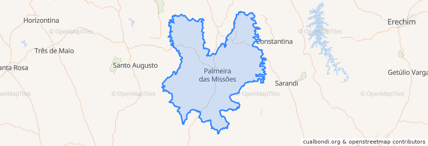 Mapa de ubicacion de Região Geográfica Imediata de Palmeira das Missões.