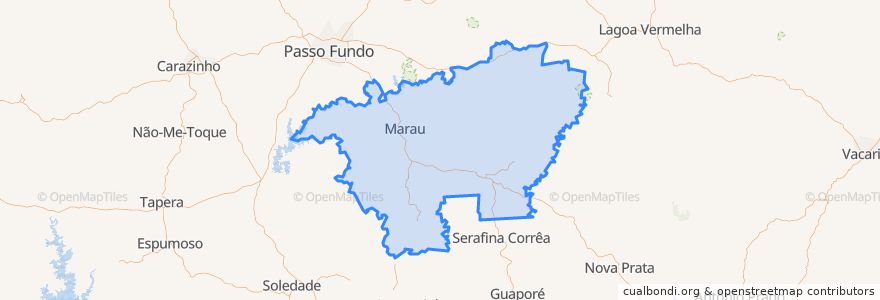 Mapa de ubicacion de Região Geográfica Imediata de Marau.