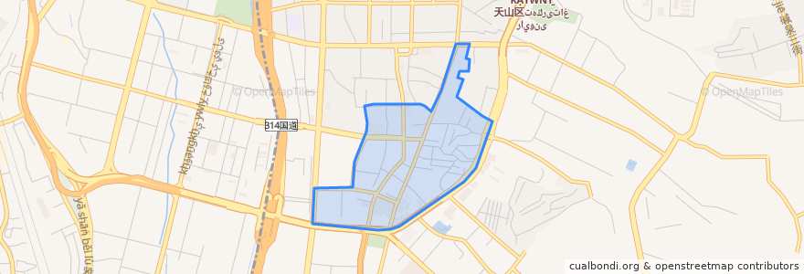Mapa de ubicacion de 二道桥街道.