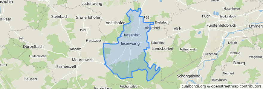 Mapa de ubicacion de Jesenwang.