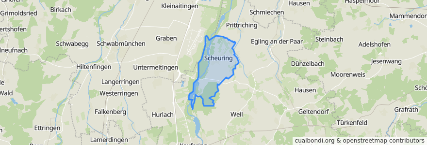 Mapa de ubicacion de Scheuring.