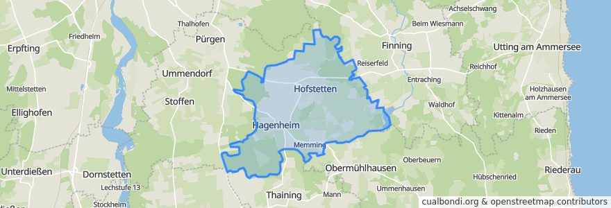 Mapa de ubicacion de Hofstetten.