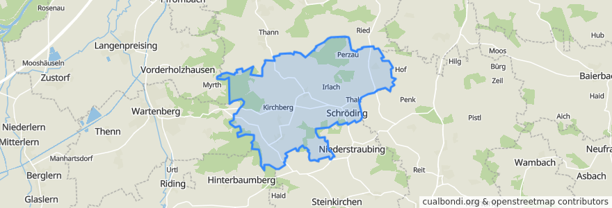 Mapa de ubicacion de Kirchberg.