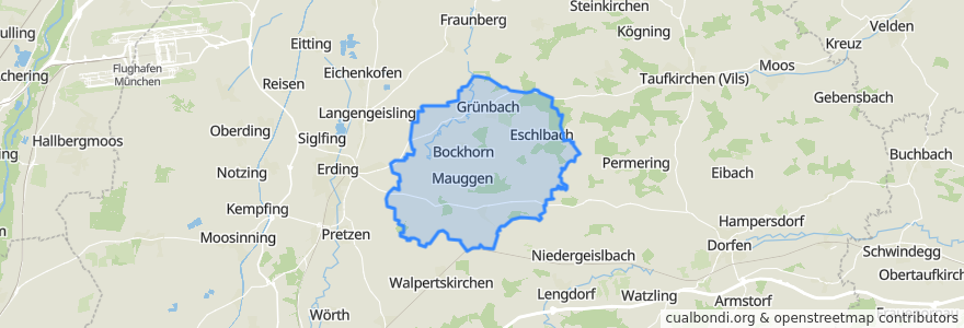 Mapa de ubicacion de Bockhorn.