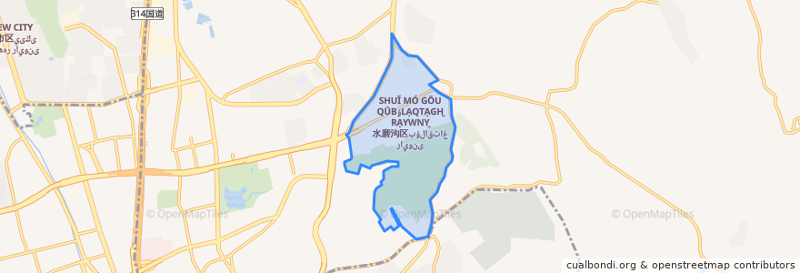 Mapa de ubicacion de 水塔山街道.