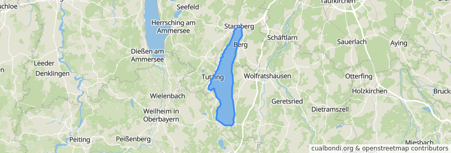 Mapa de ubicacion de Starnberger See.