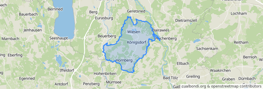 Mapa de ubicacion de Königsdorf.