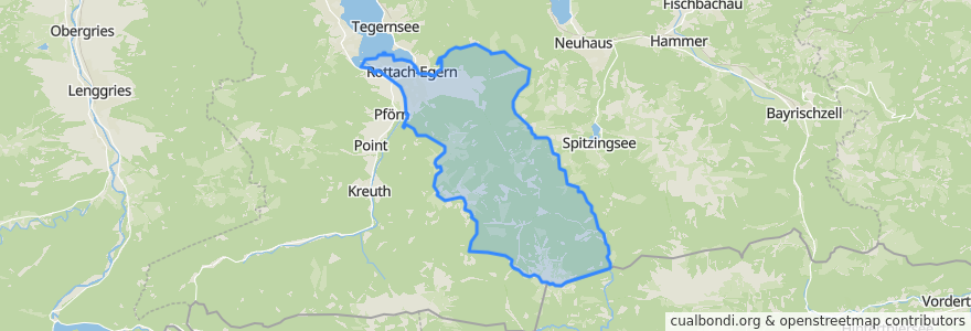 Mapa de ubicacion de Rottach-Egern.