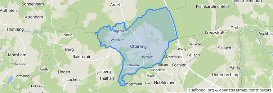 Mapa de ubicacion de Otterfing.