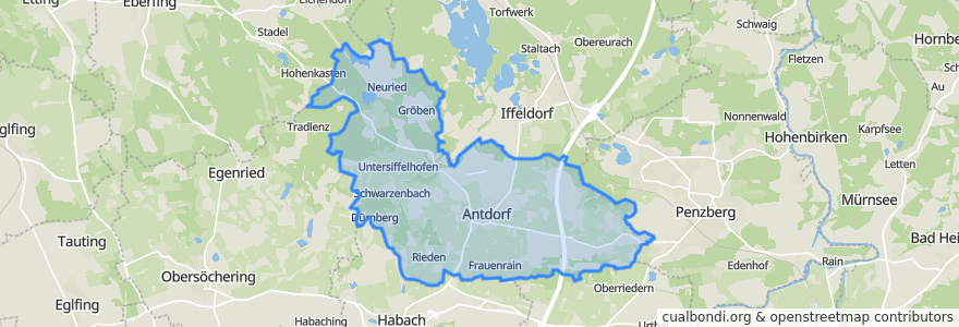 Mapa de ubicacion de Antdorf.