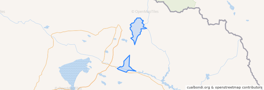 Mapa de ubicacion de Xandighati Mongol Ethnic Township.