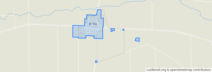 Mapa de ubicacion de Municipio de El Tío.