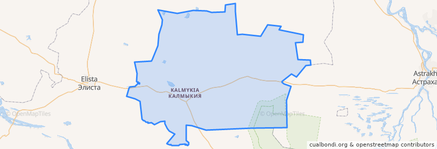 Mapa de ubicacion de Yashkulsky District.