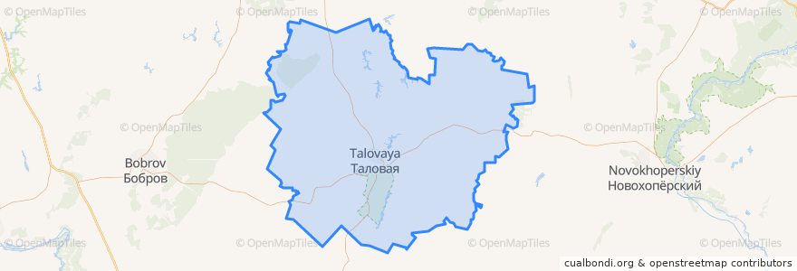 Mapa de ubicacion de Таловский район.