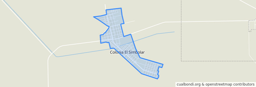 Mapa de ubicacion de Colonia El Simbolar.