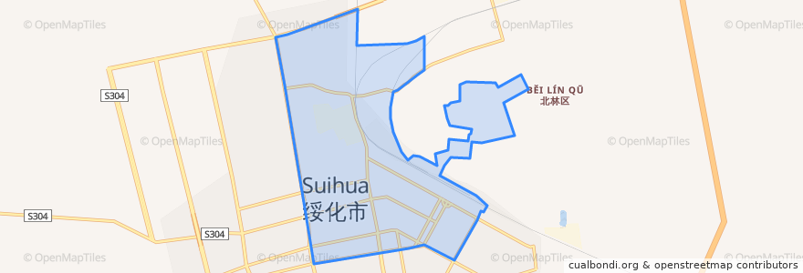 Mapa de ubicacion de 爱路办事处.