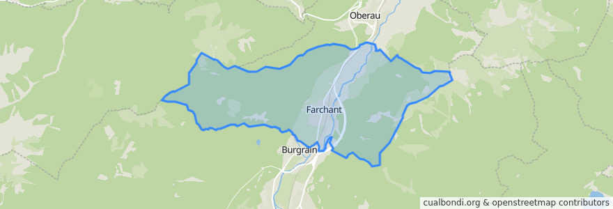 Mapa de ubicacion de Farchant.