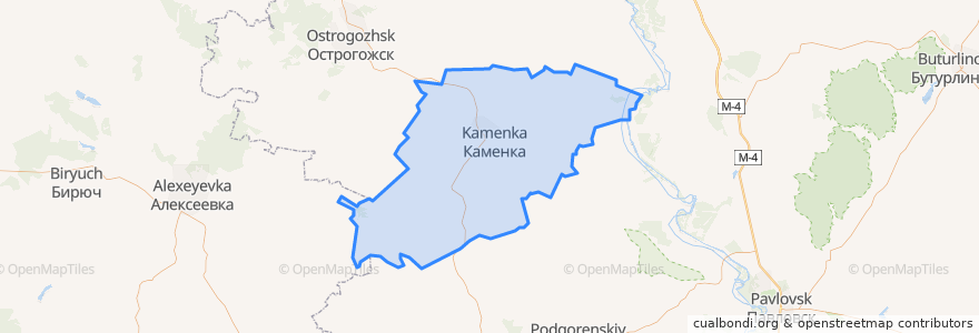 Mapa de ubicacion de Каменский район.