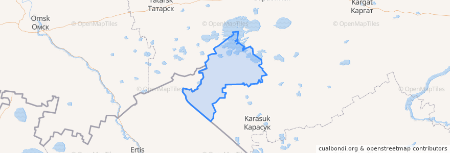 Mapa de ubicacion de Купинский район.