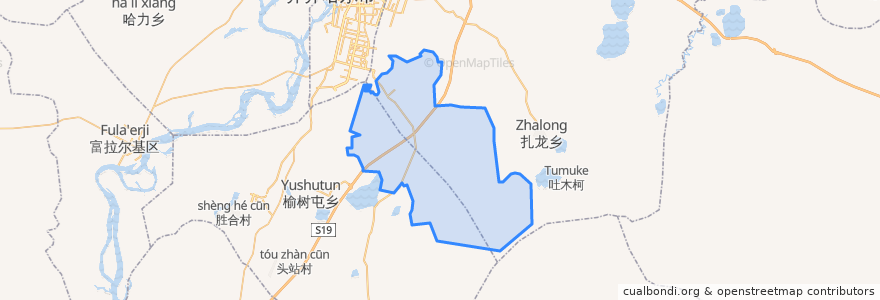 Mapa de ubicacion de 水师营满族镇.