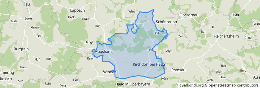 Mapa de ubicacion de Kirchdorf.