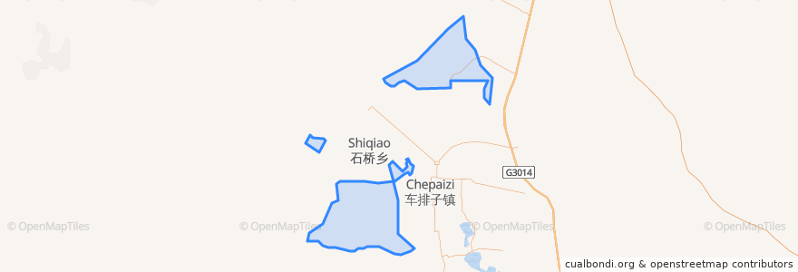 Mapa de ubicacion de 甘家湖牧场 گانجياحۋ مال شارۋاشىلىعى الاڭىنداعى.