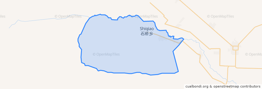 Mapa de ubicacion de Shiqiao Township.