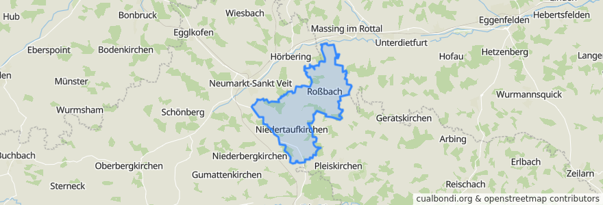 Mapa de ubicacion de Niedertaufkirchen.