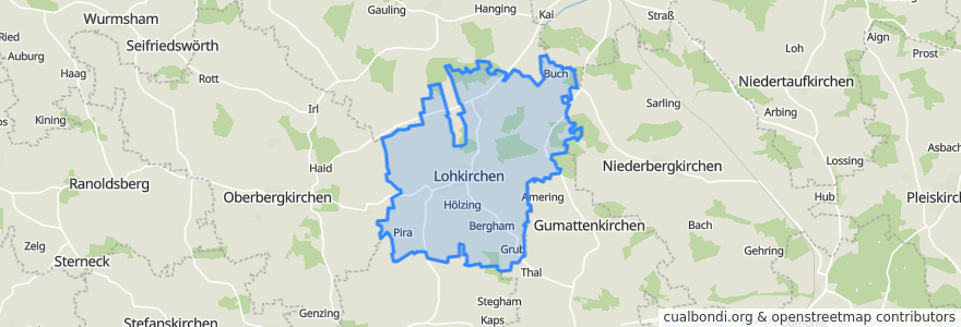 Mapa de ubicacion de Lohkirchen.