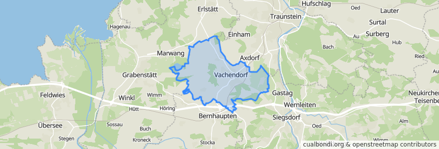 Mapa de ubicacion de Vachendorf.