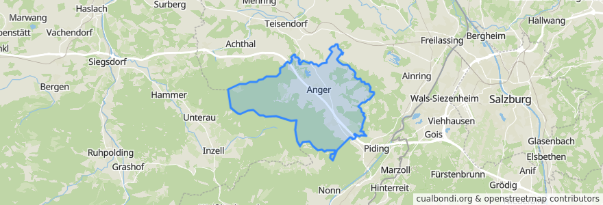 Mapa de ubicacion de Anger.