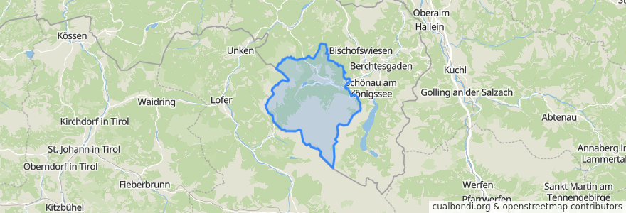 Mapa de ubicacion de Ramsau bei Berchtesgaden.