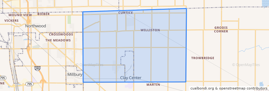 Mapa de ubicacion de Allen Township.