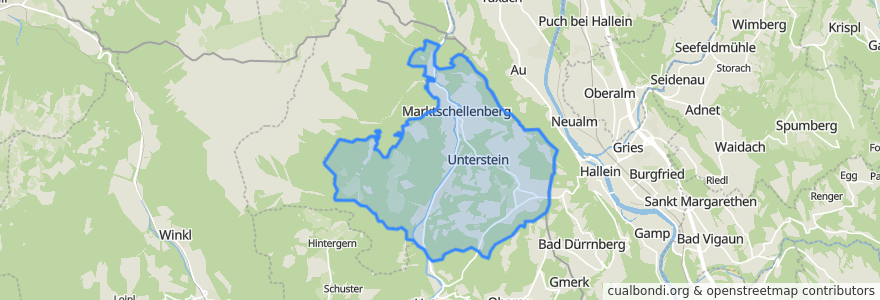 Mapa de ubicacion de Marktschellenberg.